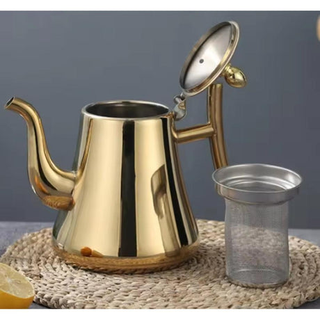 Stainless Steel Teapot with Infusion Set | Perfect for ADT Flowers & Stove Coffee | Safe & Durable Tea Pot