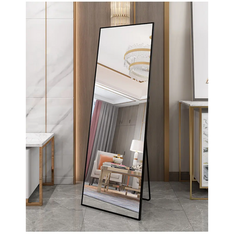 Standing/Dressing Mirrors with Metallic Frame – L160cm x W40cm (Available in Black and Gold)