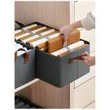 Steel Frame Foldable Durable Non-Woven Fabric Storage Box| Home Office Storage| Bedroom | Living Room Closet Organizer| Wardrobe Clothing Organizer for Jeans Pants Socks Shirts Underwear Sweaters 47cm x 28cm x 20cm, Green, Grey
