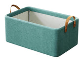 Steel Frame Foldable Durable Non-Woven Fabric Storage Box| Home Office Storage| Bedroom | Living Room Closet Organizer| Wardrobe Clothing Organizer for Jeans Pants Socks Shirts Underwear Sweaters 47cm x 28cm x 20cm, Green, Grey