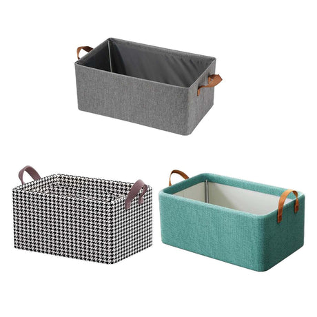 Steel Frame Foldable Durable Non-Woven Fabric Storage Box| Home Office Storage| Bedroom | Living Room Closet Organizer| Wardrobe Clothing Organizer for Jeans Pants Socks Shirts Underwear Sweaters 47cm x 28cm x 20cm, Green, Grey