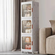 Storage Multilayer Cabinet with 3 Compartments Adjustable Length (61-90cm) | 166cm (H) x 29cm (W) x 37cm (D)