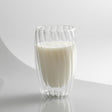 Stripe Double Wall Glass Mug Heat Resistant for Tea Coffee Milk Juice Espresso & Whisky Tableware Mugs
