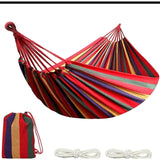 Stripped Outdoor Hammock Heavy Load Bearing, 2 Person Capacity for Camping, Backyard, and Travel