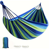Stripped Outdoor Hammock Heavy Load Bearing, 2 Person Capacity for Camping, Backyard, and Travel