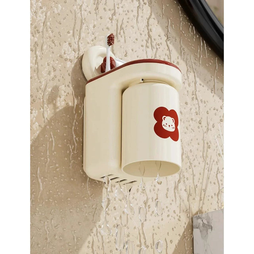 Strong Adhesive Wall Mounted Toothbrush Cup Rack for Modern Bath Spaces Toothbrush holder Toothbrush Holders