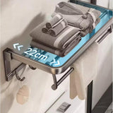 Stylish Towel Rack Modern 60cm Bathroom Organizer