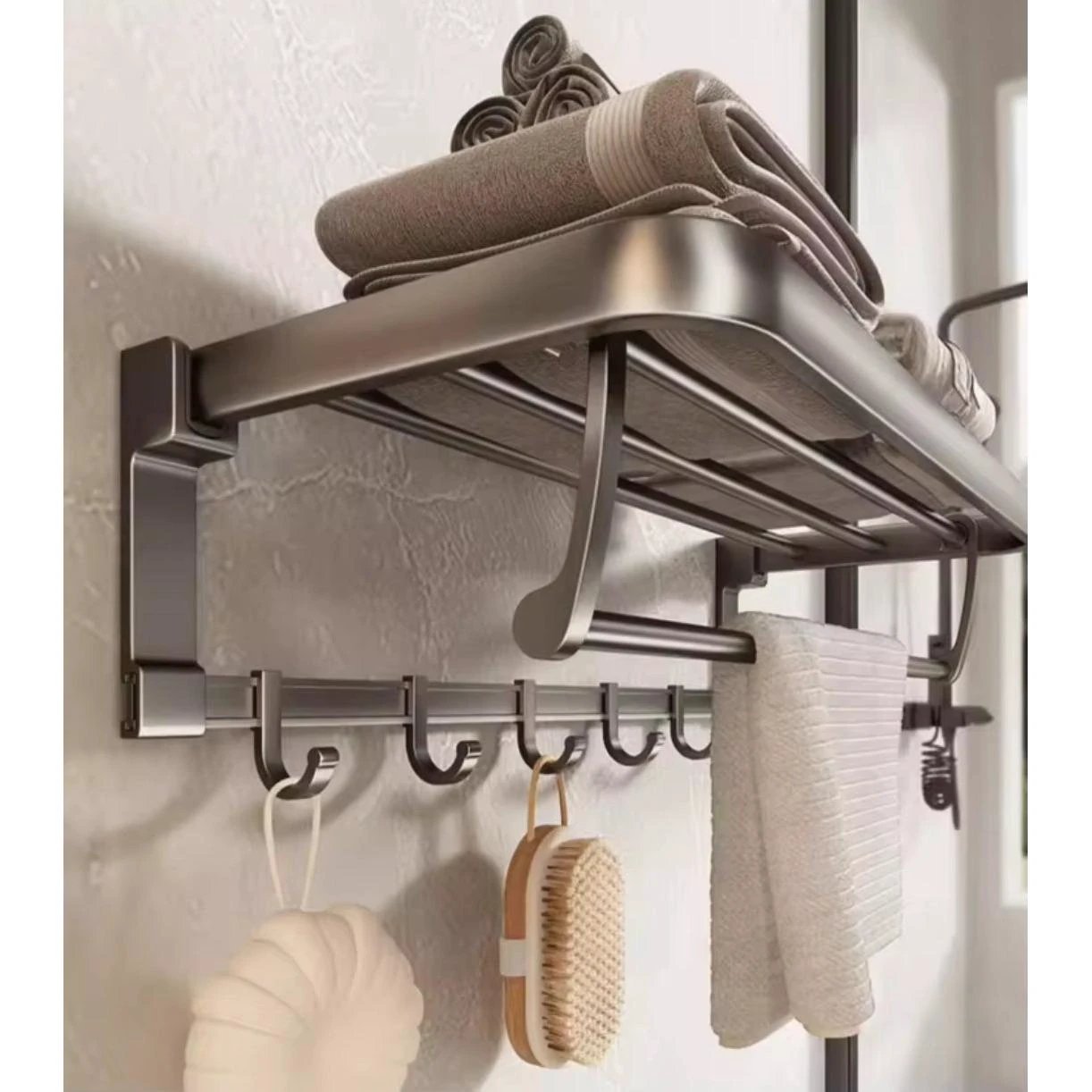 Stylish Towel Rack Modern 60cm Bathroom Organizer Bathroom Storage Towel Racks