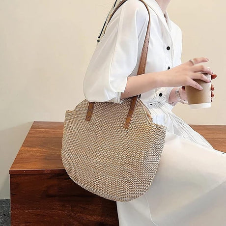 Summer Woven Underarm Bag Trendy Lightweight Tote Perfect for Everyday Chic