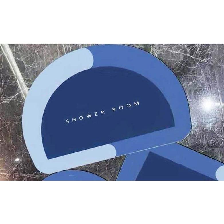 Super Absorbent Anti-Slip Bathroom Mat | 57x38cm | Semi-Circle, Oval & Rectangular Shapes | Multifunctional | Floor Mat, Bath Mat, Door Mat, Bathroom Rug, Cushion Mat