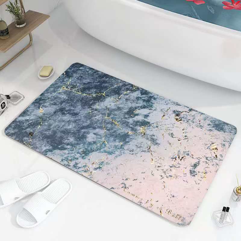 Super Absorbent Bath Mat Non-Slip Quick Drying Bathroom Rug 80x50cm