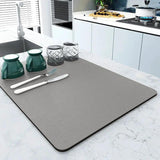 Diatom Mud Rubber Dish Drying Mat 40x50cm Non-Slip Fast Drying Kitchen Mat Dish Rack Dish Racks