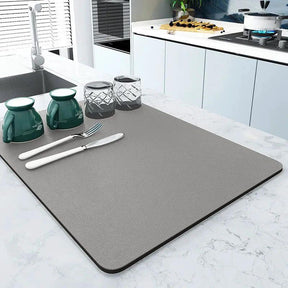 Diatom Mud Rubber Dish Drying Mat 40x50cm Non-Slip Fast Drying Kitchen Mat Dish Rack Dish Racks