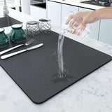 Super Absorbent Nonslip Dish Drying Mat 40×50cm Diatom Mud Rubber