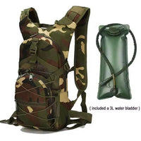 Tactical Hydration Camel Backpack with 3 Litre Water Bag Travelling essential Hydration Packs