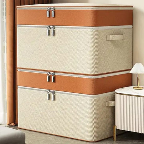 Thick Double Layer Fabric Closet Organizer – Adjustable Multi-Grid Wardrobe Storage Box