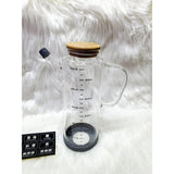 Transparent 1700ml Glass Borosilicate Water Pitcher Jug with Handle and Bamboo Lid | Multifunctional | Juice, Milk, Black Tea, Coffee