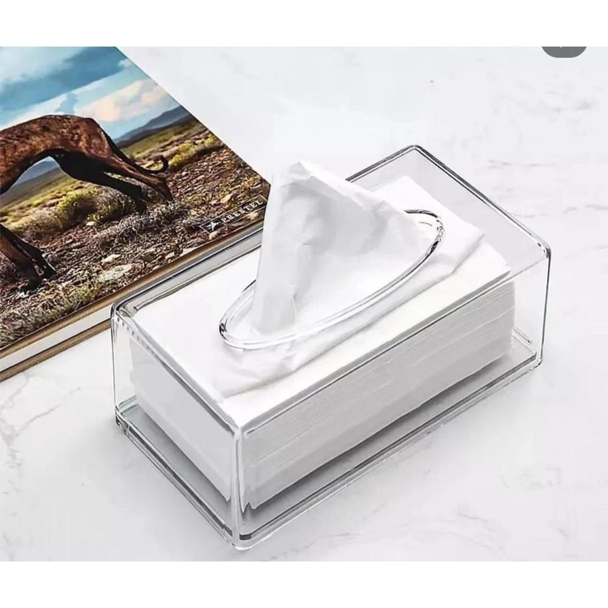 Transparent Acrylic Napkin Dispenser | Table Decoration Tissue Box | Office Paper Holder Storage Case