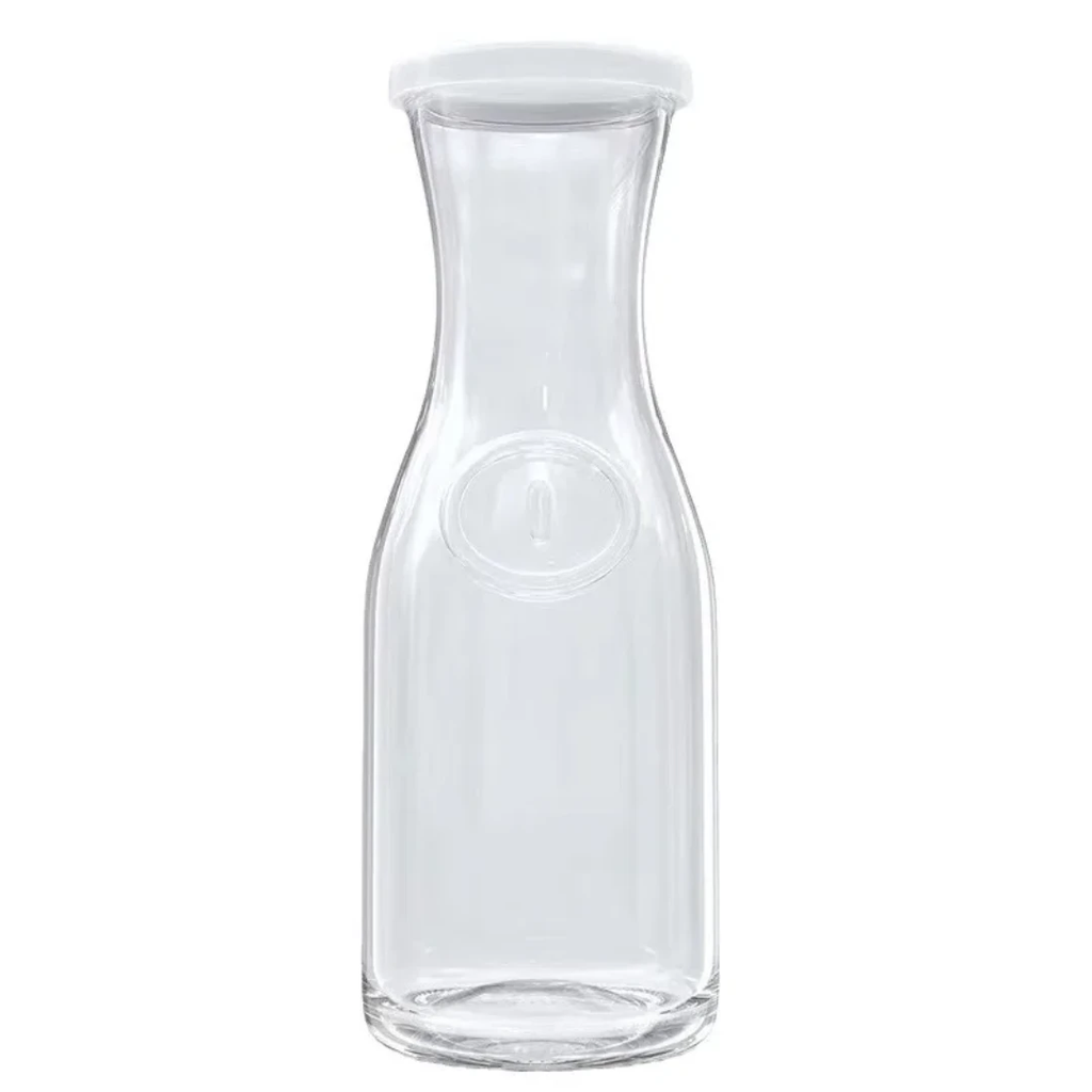 Transparent Aqua Water Pitcher 500ml/1000ml Borosilicate Glass Beverage Bottle with Color Lid Heat Resistant & Stylish. Black November Serving Pitchers & Carafes