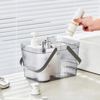 Transparent Bathroom Drain Basket with Handle Vegetable drainer Dish Racks & Drain Boards