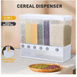 Transparent Cereal Dispenser Partitioned | 6 Grid Storage | Wall Mounted | Ideal For Storing Sugar, Rice, Nuts, Beans, Cereals, Snacks, & Pet Food Storage Containers Food Dispensers