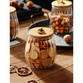 Transparent Glass Storage Containers with Bamboo Lid | 500ml Jars for Candy, Spices, and Tea Bags Storage Containers Food Storage