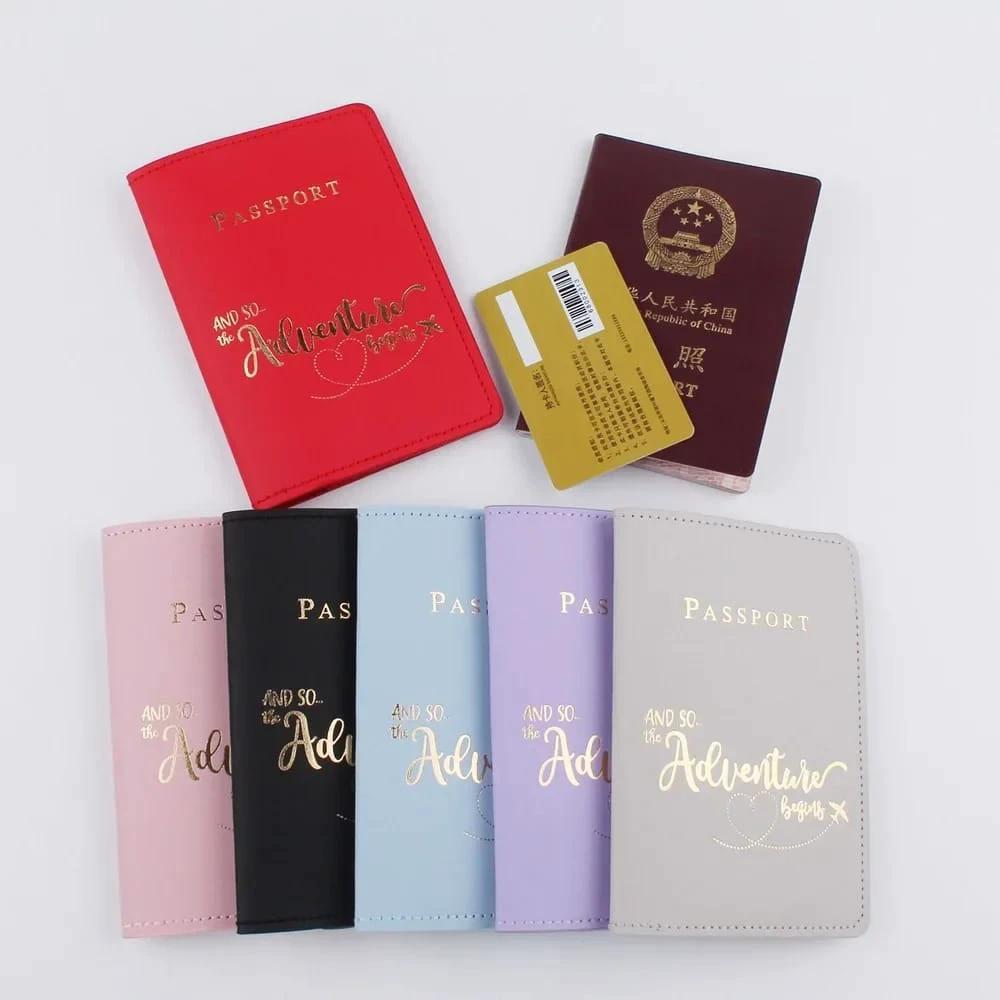 Trendy PU Leather Passport Cover Holder Travel Organizer Passport Holders Travel Wallets