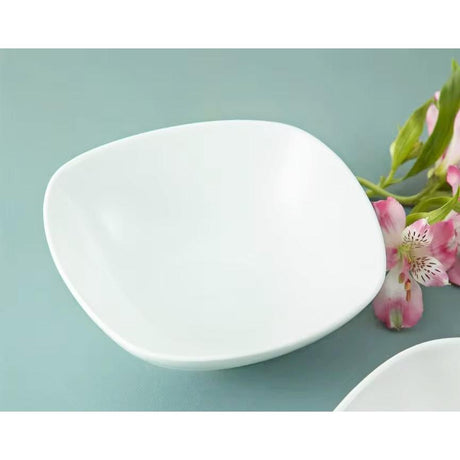 36pcs | 6 Quadra Square Multipurpose Bowls (145mm)| White Plain, Versatile Serving Bowls for Dining- Furaha Finds Kenya
