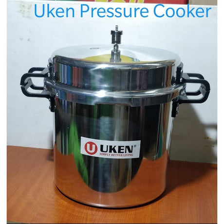 Uken Aluminum Jumbo Pressure Cooker in 18L 20L 22L 25L Sizes for Large Batch Cooking