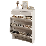 Ultra Slim Bucket Flip Shoe Cabinet Space Saving Modern Multi-Layer Shoe Rack