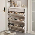 Ultra Slim Bucket Flip Shoe Cabinet Space Saving Modern Multi-Layer Shoe Rack Shoe rack Shoe Racks