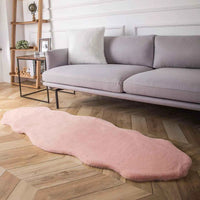 Ultra Soft Rabbit Fur Carpet 60x180cm Irregular Shape Decor Rugs