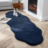 Ultra Soft Rabbit Fur Carpet 60x180cm Irregular Shape