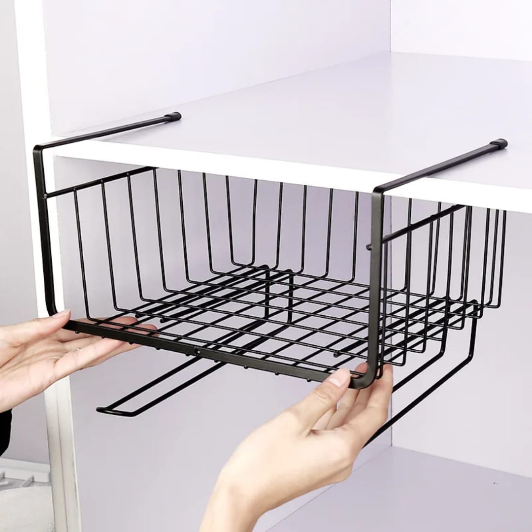 Under the Shelf Organizer with Hooks | Maximize Your Storage Space