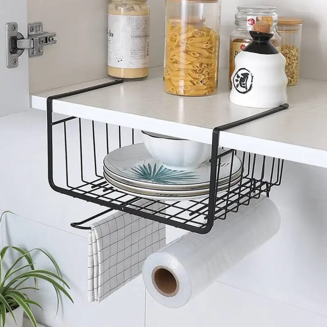 Under the Shelf Organizer with Hooks | Maximize Your Storage Space