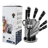 Unique 9pcs Steel Kitchen Knife Set WLD20 with Block for Home and Professional Use Uncategorized