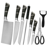 Unique 9pcs Steel Kitchen Knife Set WLD20 with Block for Home and Professional Use Uncategorized