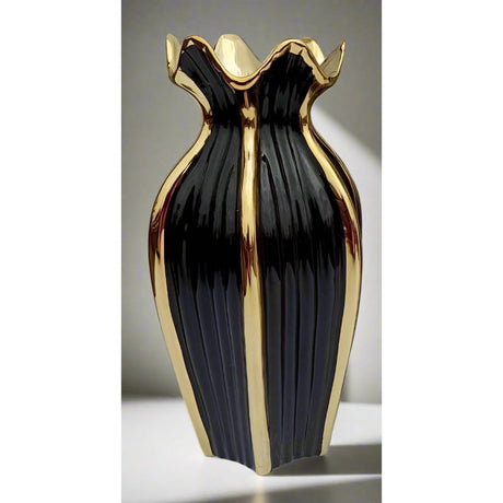 Unique Creative black Ceramic Flower Vase for Indoor & Outdoor Decor
