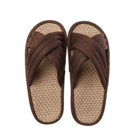 Unisex Luxury Lounge,House Slippers Breathable Flax Fabric for Indoor & Outdoor Comfort Bathroom Accessories