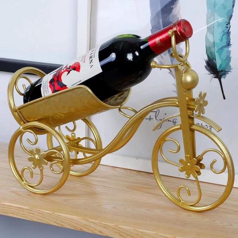 Vintage Metal Tricycle Wine Holder – Decorative Wine Rack Display Decor Wine Bottle Holders