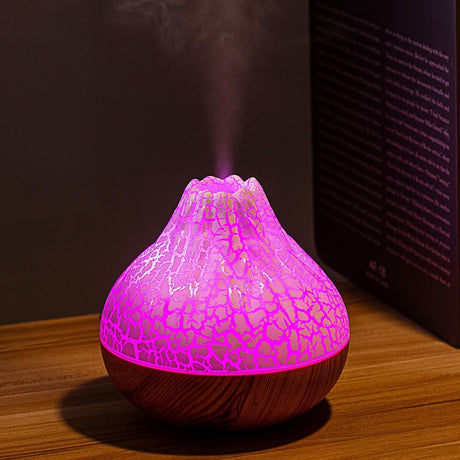 Volcano Aromatherapy Diffuser Humidifier 300ml with Remote Control & Color Gradient Ambient Light