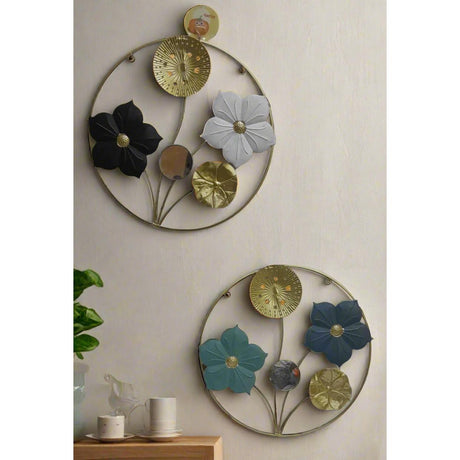 Wall Hanging Gold-Plated Metallic Flower Decoration