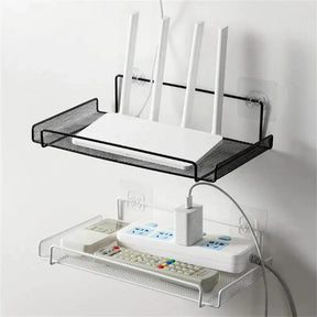 Wall Mount Router and Remote Control Shelf Bracket for TV Set-Top Box and Socket Organization Wireless Routers