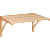 Wall Mounted Foldable Bamboo Wooden Table Space Saving Desk 60x40cm Furniture