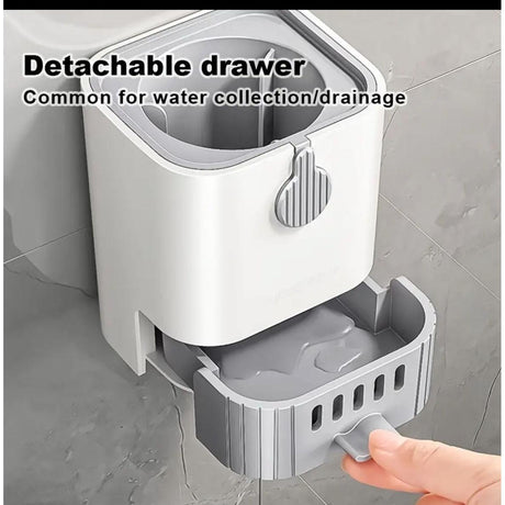 Wall Mounted Long Handle Toilet Cleaning Brush with Flexible Head | Space Saving Holder | No Dead Corners