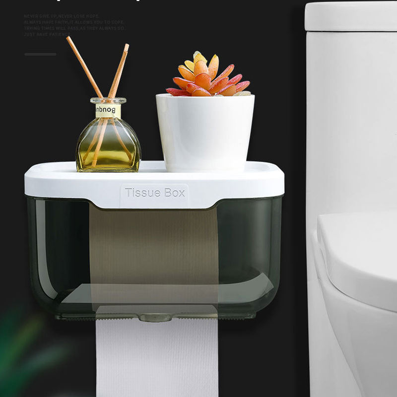 Wall Mounted Plastic Tissue Holder | Waterproof & Transparent