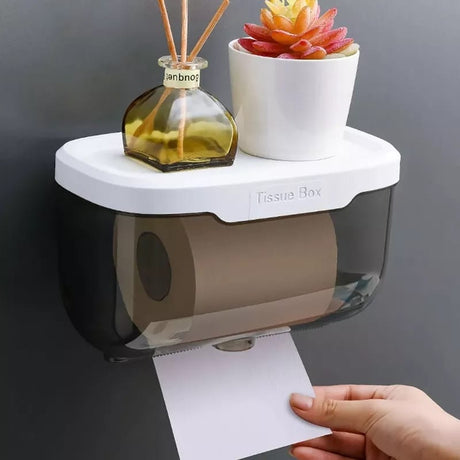 Wall Mounted Plastic Tissue Holder | Waterproof & Transparent