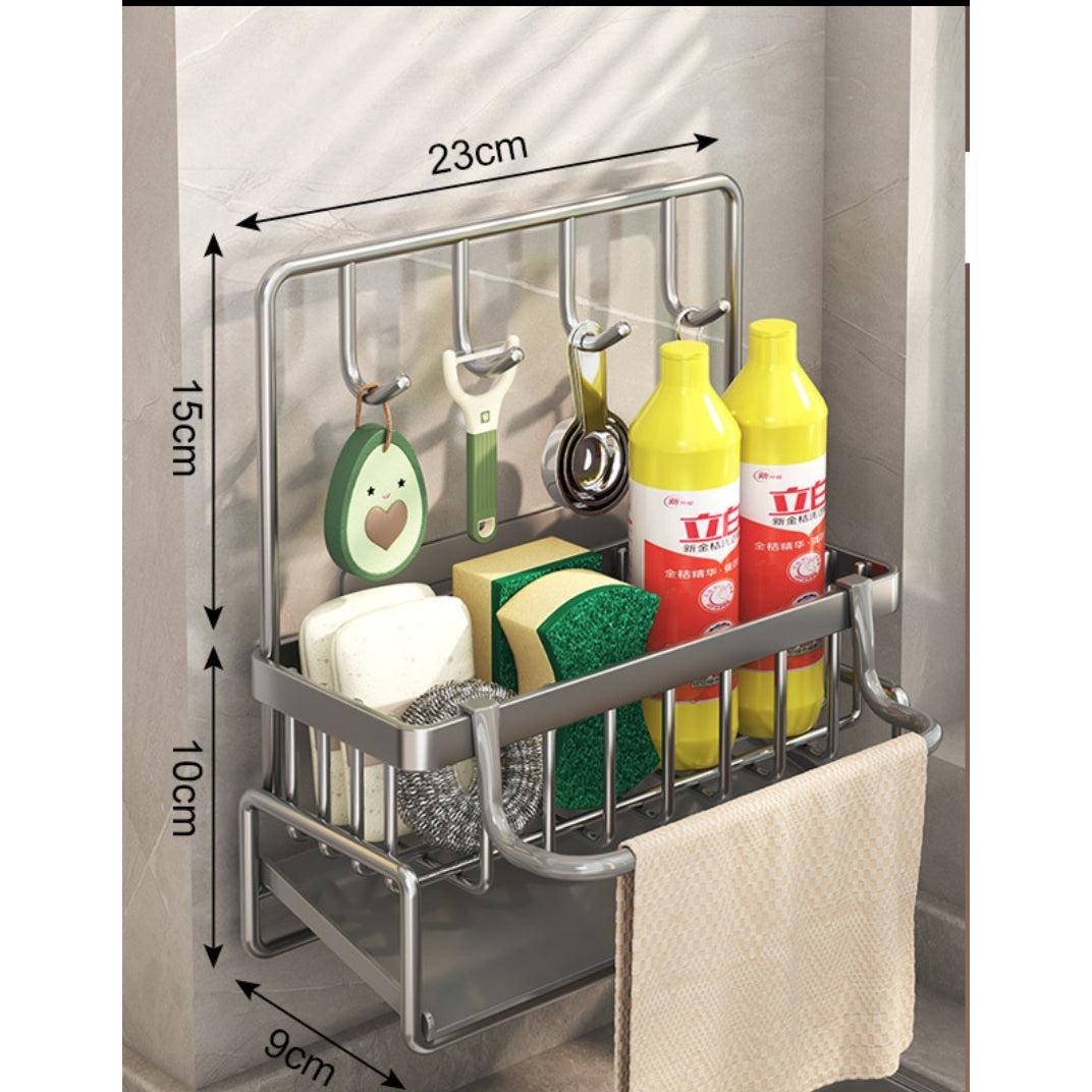 Wall-Mounted Sink Tidy – Dual-Use Organizer for Kitchen Essentials