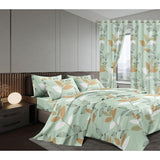 Warm Woolen Duvet Set with Matching Curtains | Includes Fitted & Flat Sheets, Pillowcases & Curtains | Size 6x7