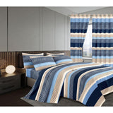 Warm Woolen Duvet Set with Matching Curtains | Includes Fitted & Flat Sheets, Pillowcases & Curtains | Size 6x7